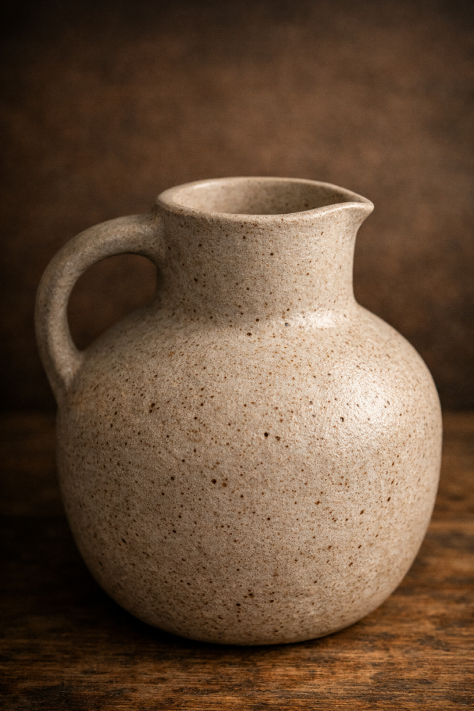 carafe en grès textu