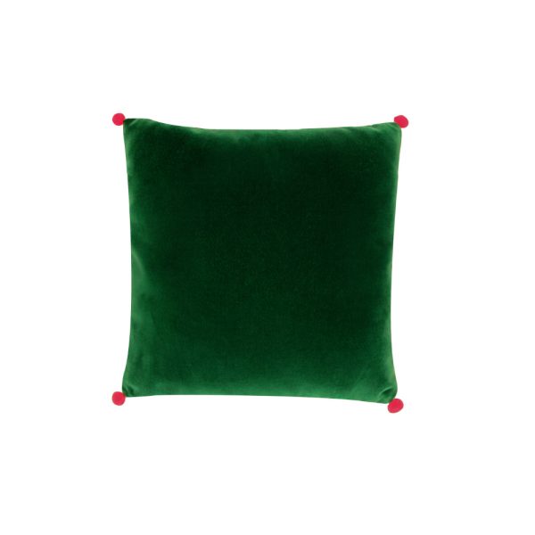 Coussin Velours Vert Forêt